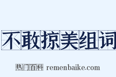 不敢掠美组词是什么意思的图片